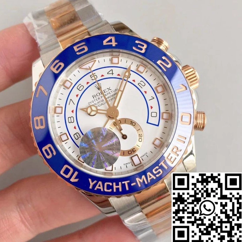 Master Factory Yacht II Rolex Gold 116681 Dial Rose White JF 0917